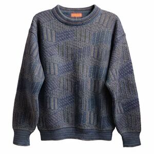 Vtg GRAHAM & GUNN 100% Wool Chunky Crewneck Sweater Sz M Fisherman Grandpacore